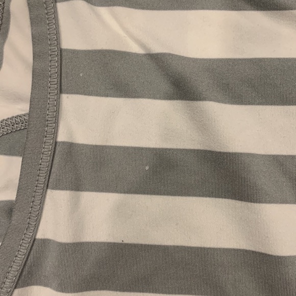 Athleta Women's Grey/White Striped Scoop Neck Tank Top, Size M - Picture 3 of 8